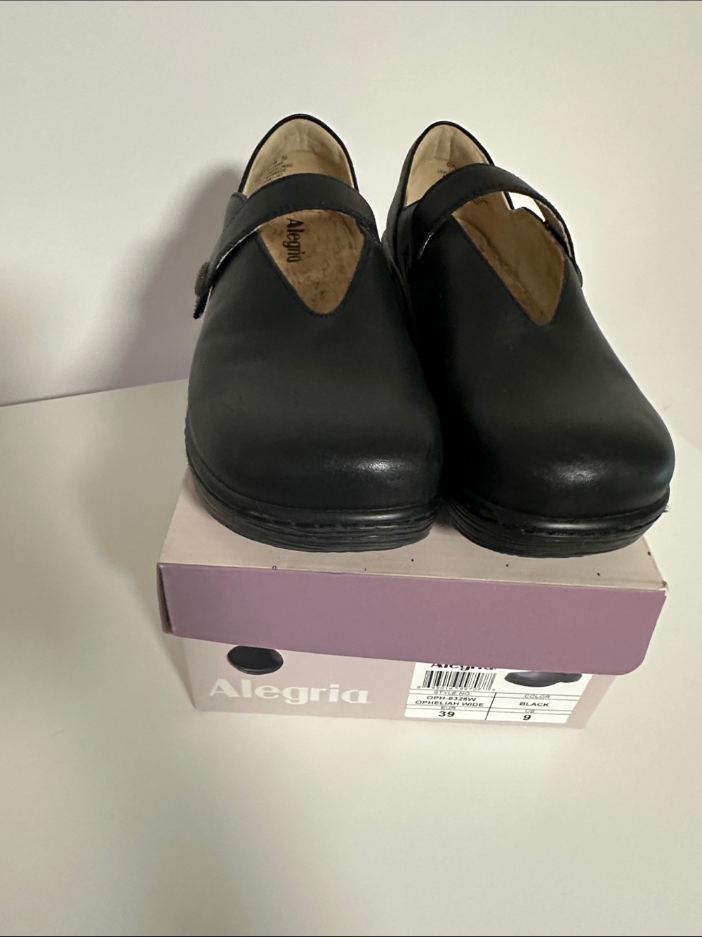 Alegria Ophelia Shoes, Black, Size 9 Wide